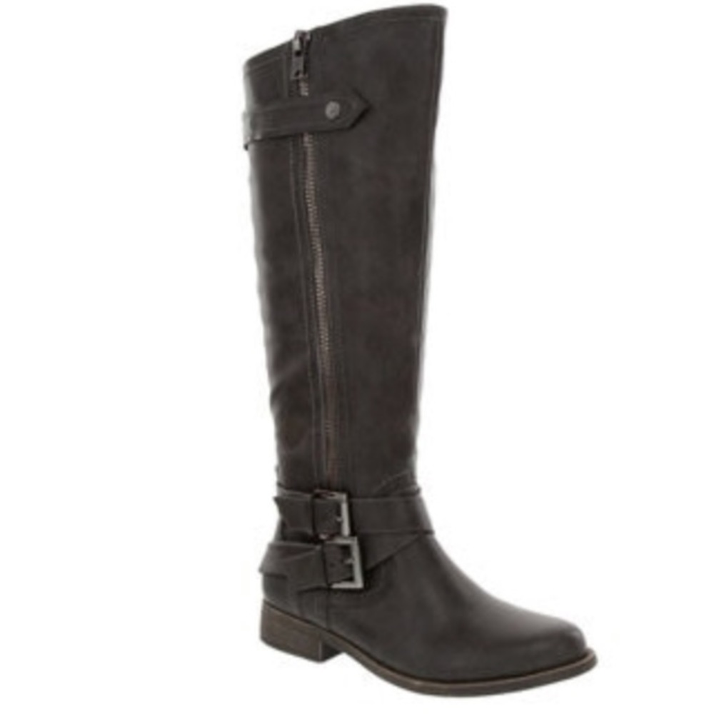 NWT RAMPAGE HANSEL GREY WIDE TALL BOOTS 6